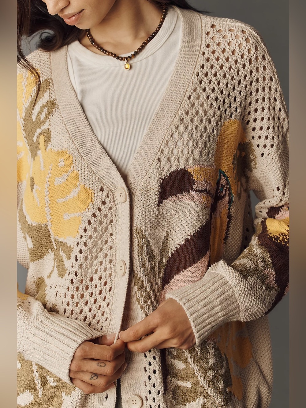 Anthropologie Open Stitch Cardigan - Picture 3 of 16